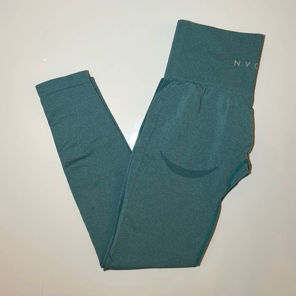 NVGTN Teal Contour Seamless Leggings Size M